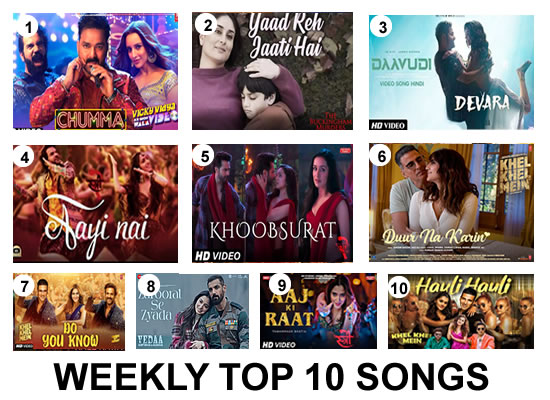 Top 10 songs of the week - 4th week of Oct. 2024!