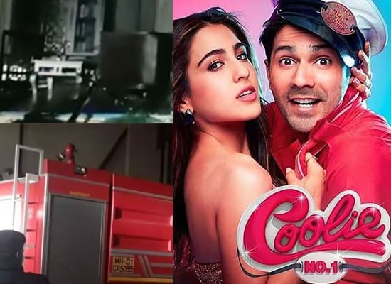 Massive fire breaks out on the sets of Varun and Sara starrer Coolie No 1!