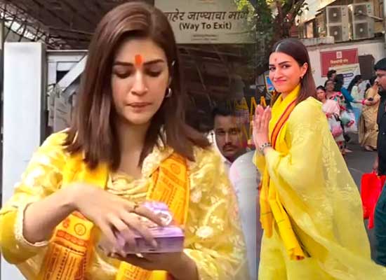 Kriti Sanon takes blessings of Lord Ganesha for her upcoming film Teri Baaton Mein Aisa Uljha Jiya!