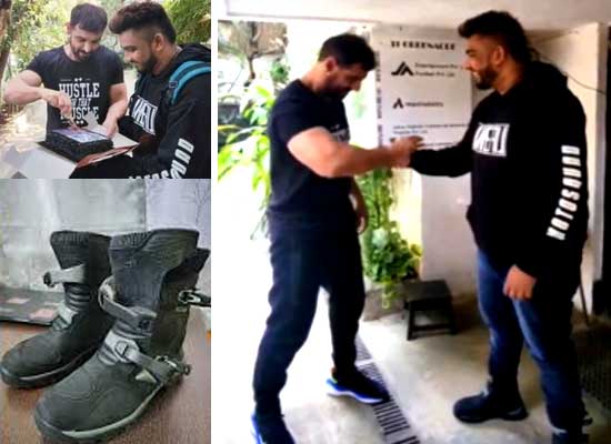 John Abraham makes the day of his fan by gifting him expensive riding shoes!