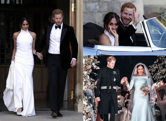 Newly married Prince Harry and Meghan Markle's fabulous wedding reception!
