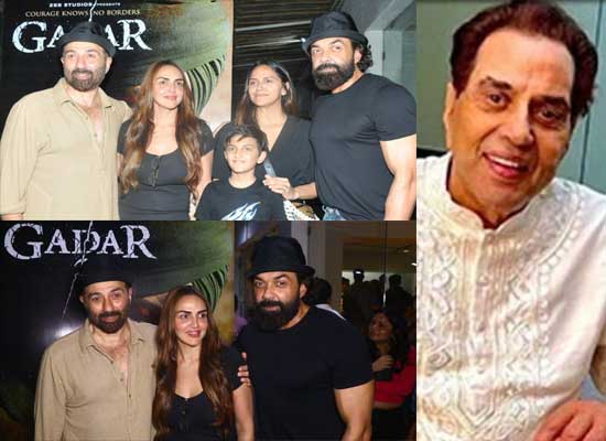 Dharmendra to react to seeing Sunny, Bobby, Esha and Ahana Deol together at Gadar 2 screening!