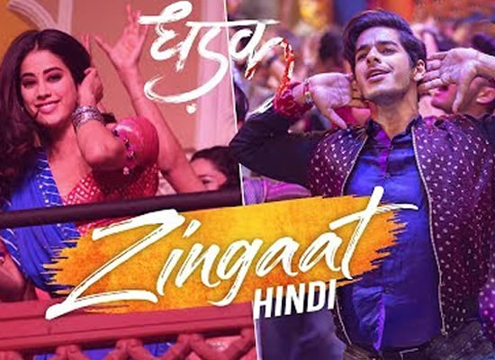 Zingaat song of film Dhadak at No. 4 from 4th Jan to 10th Jan!