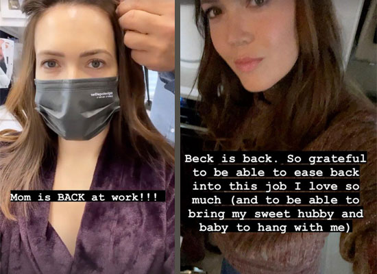 Mandy Moore's selfie from the sets of This Is Us after welcoming her baby boy!