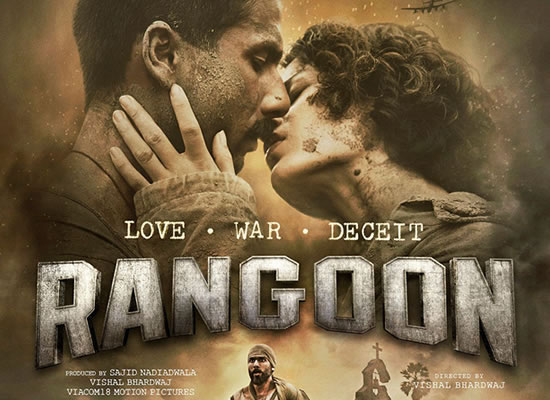 Rangoon's songs are tuneful and enjoyable with peculiar elements of music maestro Vishal Bhardwaj an