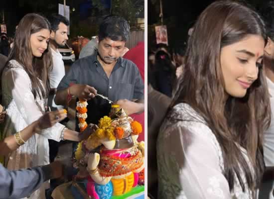 Pooja Hegde to share a glimpse of her Ganpati visarjan!