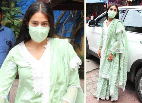 Sara Ali Khan's stylish avatar in a pastel green ethnic outfit!