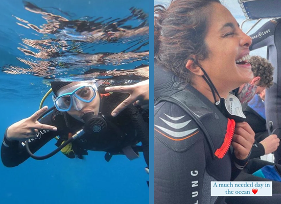 Priyanka Chopra Jonas's scuba diving along with Citadel crew!