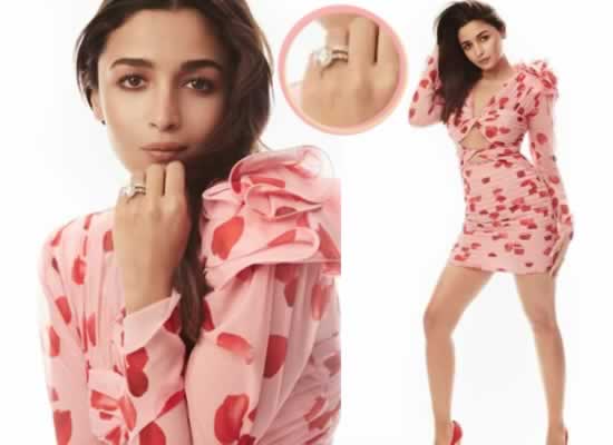 Alia Bhatt looks stylish in pink-coloured bodycon dress with her engagement ring!