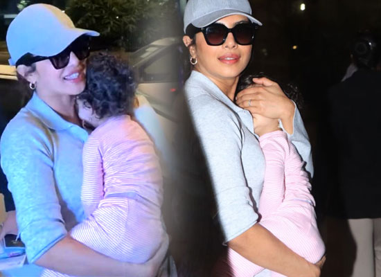 Priyanka Chopra's Fierce Mama Bear Act as She Leaves Mumbai with Malti!