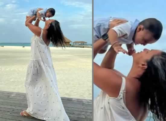 Neha Dhupia's loveable birthday post with her son Guriq as he turns 1!