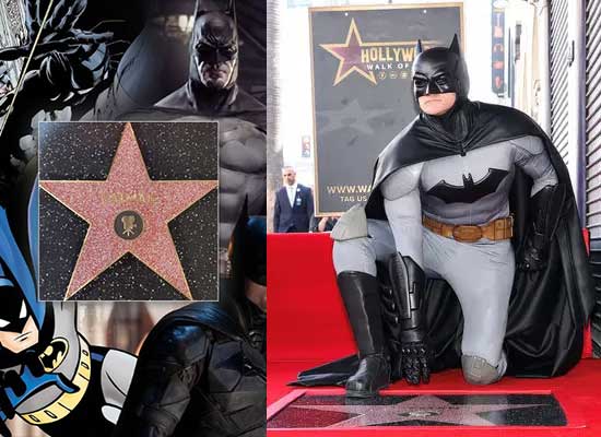 Batman becomes the first superhero to receive a star on the Hollywood Walk of Fame!