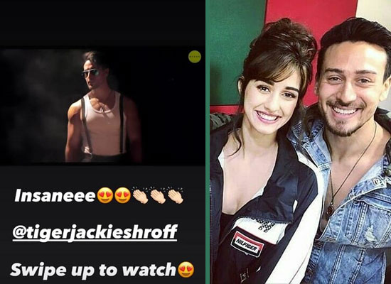 Disha Patani's admiration for Tiger's smooth moves in Unbelievable's dance video!