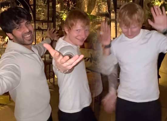 Ed Sheeran's Butta Bomma hook step with singer Armaan Malik!