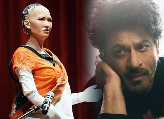 SRK publicly declares his love for robot Sophia!