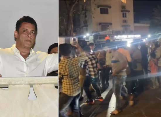 Fans gather outside Salman's Bandra residence to show support after firing incident!