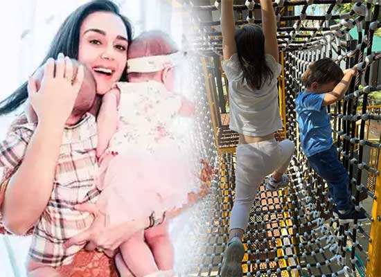 Preity Zinta turns photographer for her munchkins Gia and Jai!