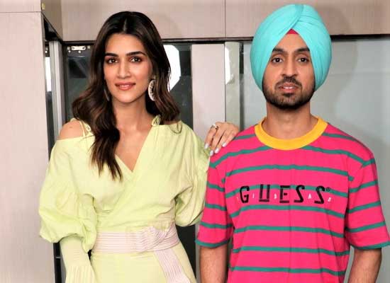 Kriti Sanon reacts after fan requests her to collab with Diljit Dosanjh!
