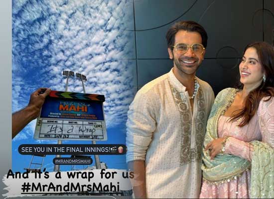 Janhvi Kapoor and Rajkummar Rao announce the wrap of Mr and Mrs Mahi!