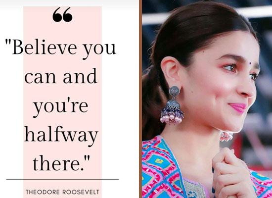 Alia Bhatt's inspirational quote about achieving goals! Alia Bhatt's inspirational quote about achieving goals!