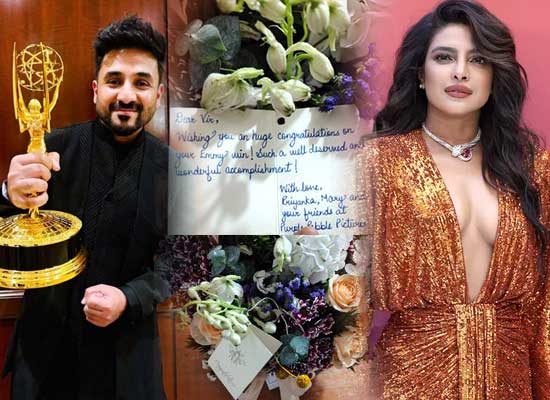 Vir Das shares a pic of Priyanka Chopra's handwritten note after his Emmy win!