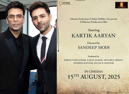 Karan Johar to announce a film with Kartik Aaryan on latter's birthday!