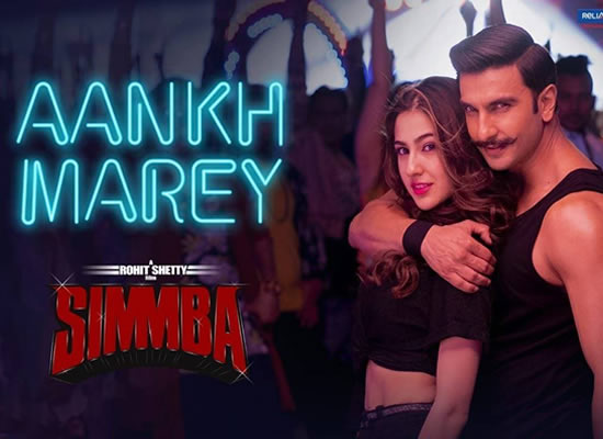 Aankh Marey song of film Simmba at No. 3 from 2nd Aug to 8th Aug!