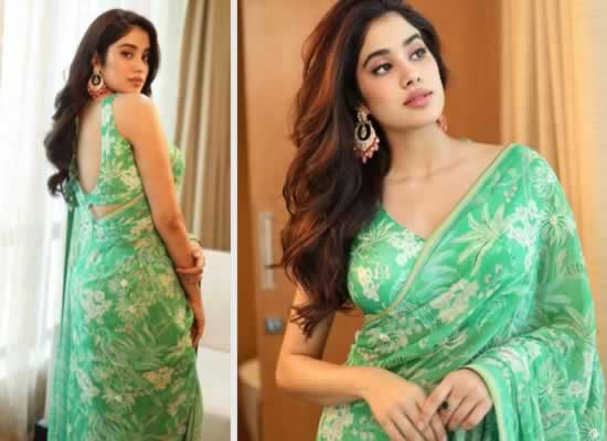 Janhvi Kapoor's sizzling avatar in green saree!